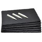 Tábuas de charcutaria Juvale Black Slate com giz 6 peças 20x30cm