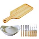 Tábuas Petisqueira com Utensílios Para Servir Petiscos 10 Peças