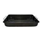 Tabuleiro Assadeira Antiaderente com Grelha Aço Inox 40x29cm