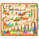 Tabuleiro de atividades Magnetic Maze Montessori Toy de 3 anos ou mais