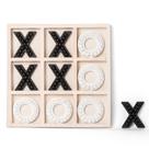 Tabuleiro de jogo Tic Tac Toe GENMOUS, madeira, 27 cm, decoração rústica Tabuleiro de jogo Tic Tac Toe GENMOUS, madeira, 27 cm, decoração rústica