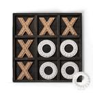 Tabuleiro de jogo Tic Tac Toe GENMOUS, madeira, 27 cm, decoração rústica