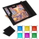 Tabuleiro de quebra-cabeça Tektalk dobrável 90x61 cm com suporte e bandejas