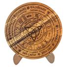 Tabuleiro De Runas Com Gravura Astróloga E Roda Do Ano