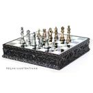 Tabuleiro de Xadrez com Estojo Ornato 764