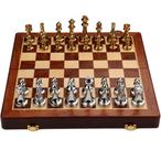 Tabuleiro de xadrez luxo com peças em liga de zinco com caixa de madeira 30x30 Tabuleiro de xadrez luxo com peças em liga de zinco com caixa de madeira 30x30
