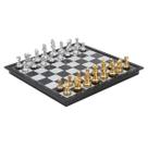 Tabuleiro De Xadrez Magnético Dobrável Jogo Estratégia Educacional Luxo Decorativo Com Peças Douradas E Prateadas Tabuleiro De Xadrez Magnético Dobrável Jogo Estratégia Educacional Luxo Decorativo Com Peças Douradas E Prateadas