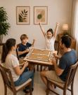 Tabuleiro Dominó Mesa Com Marcador Suporte Para Peças 60cm