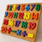 Tabuleiro Matemática de Madeira Recurso Pedagógico Brinquedo