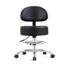 Taburete de taller con respaldo ajustable en altura HNKastela con ruedas