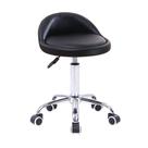 Taburete giratorio ajustable con respaldo de cuero PU KKTONER