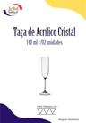 Taça 140 ml acrílico cristal c/2 unidades - Três Triângulos - bebidas, champanhe, eventos (9996820)
