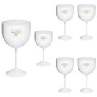 Taça Acrílico Gin 500ml Boas Festas Várias Cores 6pçs