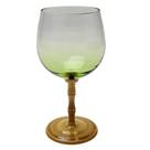 Taça Acrílico Verde com Base Bambu 440ml