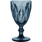 TAÇA ÁGUA 17x9x9cm 320ml VIDRO AZUL 6PÇ