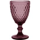 TAÇA ÁGUA 17x9x9cm 330ml VIDRO ROSA 6PÇ