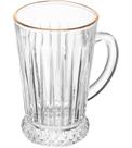 Taça Avulsa 210ml Para Cappuccino Deli Diamante Com Fio Dourado Em Cristal Ecológico