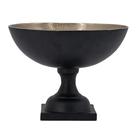 Taça Benzara BM302693 Pedestal de 25 cm Vintage Dourado Preto