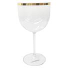 Taça Borda Dourada Vinho Água Licor Gin 600ml Transparente