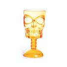 TAÇA CALICE MODELO CAVEIRA HALLOWEEN COR LARANJA 382ml.