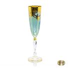 Taça Champagne Classica Cristal Italiano Azul Claro Guirland