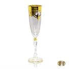Taça Champagne Classica Cristal Italiano Fumê Guirlandas