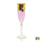 Taça Champagne Classica Cristal Italiano Lilás Guirlandas