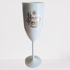 Taça Champagne Feliz Ano Novo Branco E Dourado 180ml - Mazel