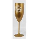 Taça Champagne Feliz Ano Novo Dourado E Branco 180ml - Mazel