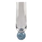 Taça Champanhe de Vidro Orbe Marinha Base Bolinha 300ml