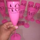 Taça champanhe Personalizada - acrílico 180ml - diversas cores