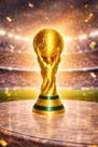 Taça Copa Do Mundo 2026 Futebol Decoração Trofeu Escala 1:2 Dourado