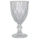 Taça Copo de Vidro Transparente Diamante 340ml Agua Suco Drink - Bestkasa
