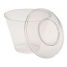 Taca Copo Mousse Redonda C/tampa 180ml Crisplastic c/ 10 unidades