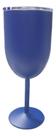 Taça Copo Térmico Vinho Em Aço Inoxidável Com Tampa 500ml