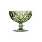 Taça Coquetel (sobremesa) de Vidro Diamante Verde 310ml - Class Home
