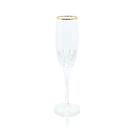 Taça Cristal Finos Lapidados Champagne Filetado A Ouro Base