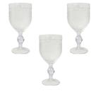 Taça de Água Acrílica Premium 400ml Suco Refresco Kit 3 pçs Taça de Água Acrílica Premium 400ml Suco Refresco Kit 3 pçs