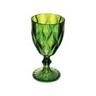 Taça de Água de Vidro Lyor Diamond Verde 350ml