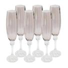 Taça de Champanhe C/6 Gastro Fumê Cristal 220ml Lyor