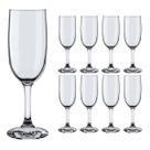 Taça de Champanhe de Cristal Casamento 180ml - 8 Unidades