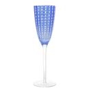 Taça de Champanhe Espumante Vidro Orquídea Azul 200ml Wolff