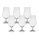 Taça de Cristal Bohemia Para Cerveja 540 ml Tulipa 6 Peças