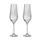Taça de Cristal Bohemia Para Champanhe 170 ml Tulipa Optic 2 Peças Taça de Cristal Bohemia Para Champanhe 170 ml Tulipa Optic 2 Peças