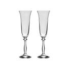 Taça de Cristal Bohemia Para Champanhe 190 ml Angela 2 Peças