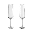 Taça de Cristal Bohemia Para Champanhe 200 ml Sandra 2 Peças