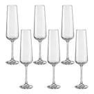 Taça de Cristal Bohemia Para Champanhe 200 ml Sandra 6 Peças