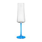 Taça De Cristal Bohemia Para Champanhe 210 ml Azul Xtra 1 Peça