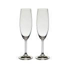 Taça De Cristal Bohemia Para Champanhe 220 ml Anna 2 Peças