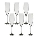 Taça De Cristal Bohemia Para Champanhe 230 ml Sophia 6 Peças
